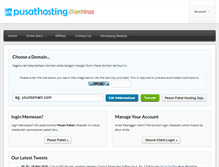 Tablet Screenshot of client.pusathosting.com